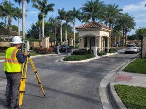 Plat of survey for a gated community guardhouse relocation in Pembroke Florida