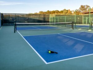 Topographic survey planning view of pickleball courts, walkways, parking, and surrounding site grades in Pembroke Pines Florida